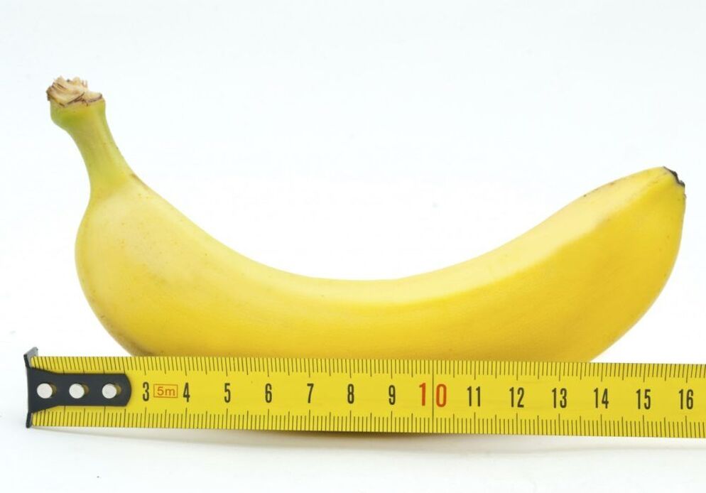 mesurez la taille de votre pénis en utilisant une banane comme exemple